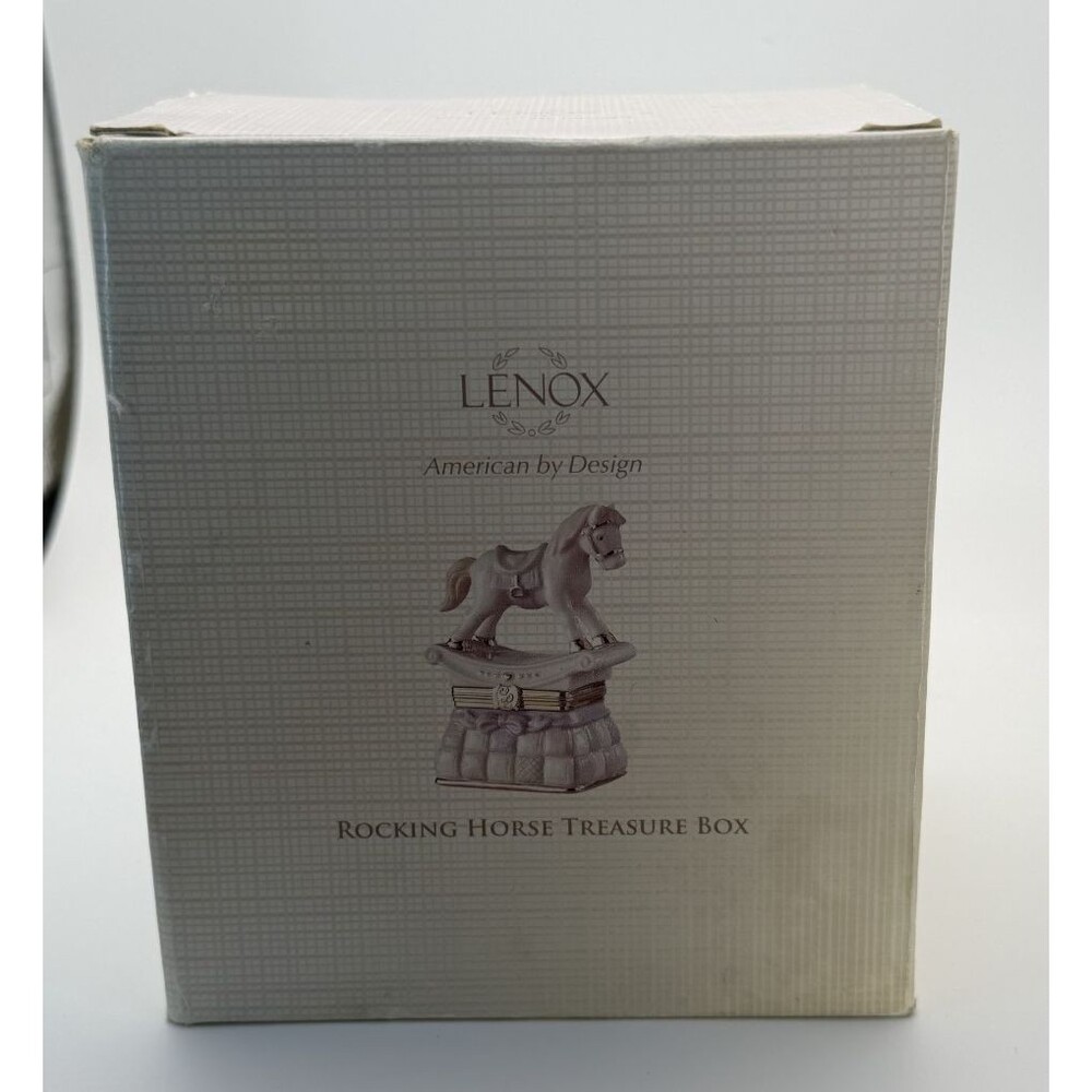 🎠✨ Lenox Treasures Rocking Horse Treasure Box – Fine Porcelain Keepsake 🎁🤍